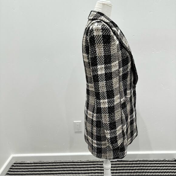 NWOT Zara Long Textured Check Blazer. Blogger fave. - Picture 8 of 14